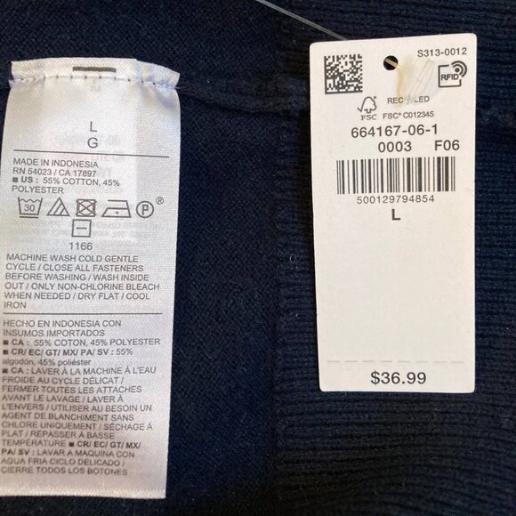 NWT! OLD NAVY Long Sleeve Women’s Cotton Blend Cardigan - Size Large - Picture 2 of 3